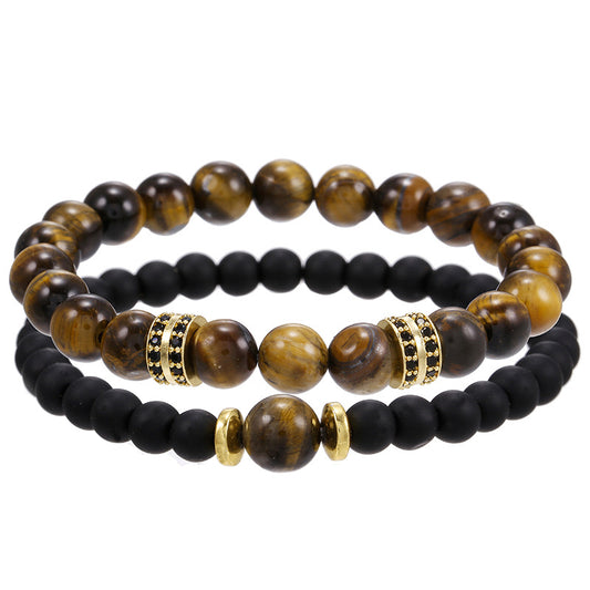 Classic Tiger Eye Zircon Bracelet