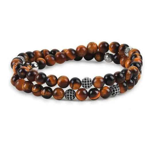 Tiger Double Beaded Bracelet