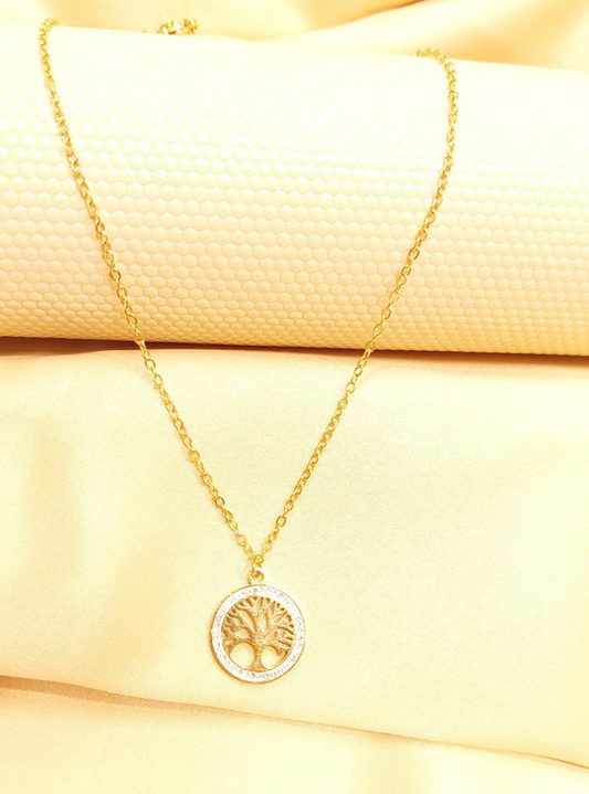 Tree Of live Necklace Gold Plated 14K