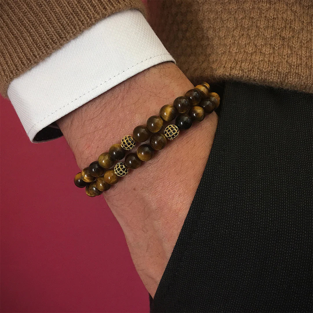 Tiger Double Beaded Bracelet