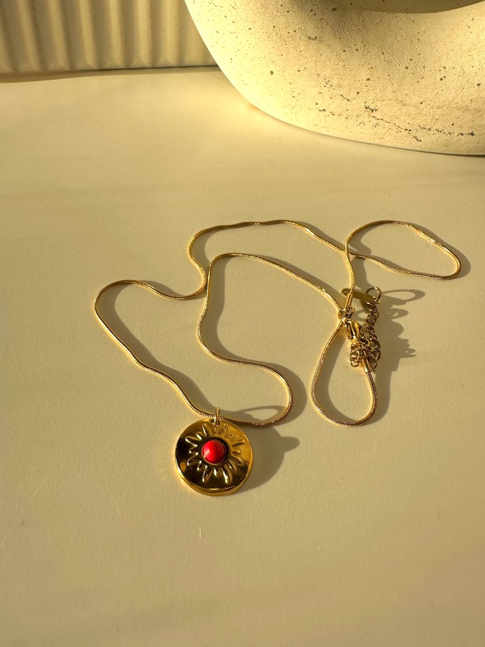 Talisman Astro Sun Necklace Gold Plated 14K