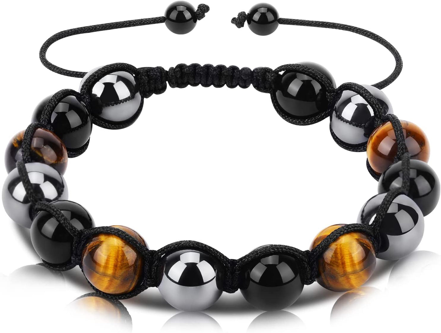 Triple Protection - Tiger's Eye Obsidian Hematite Bracelet