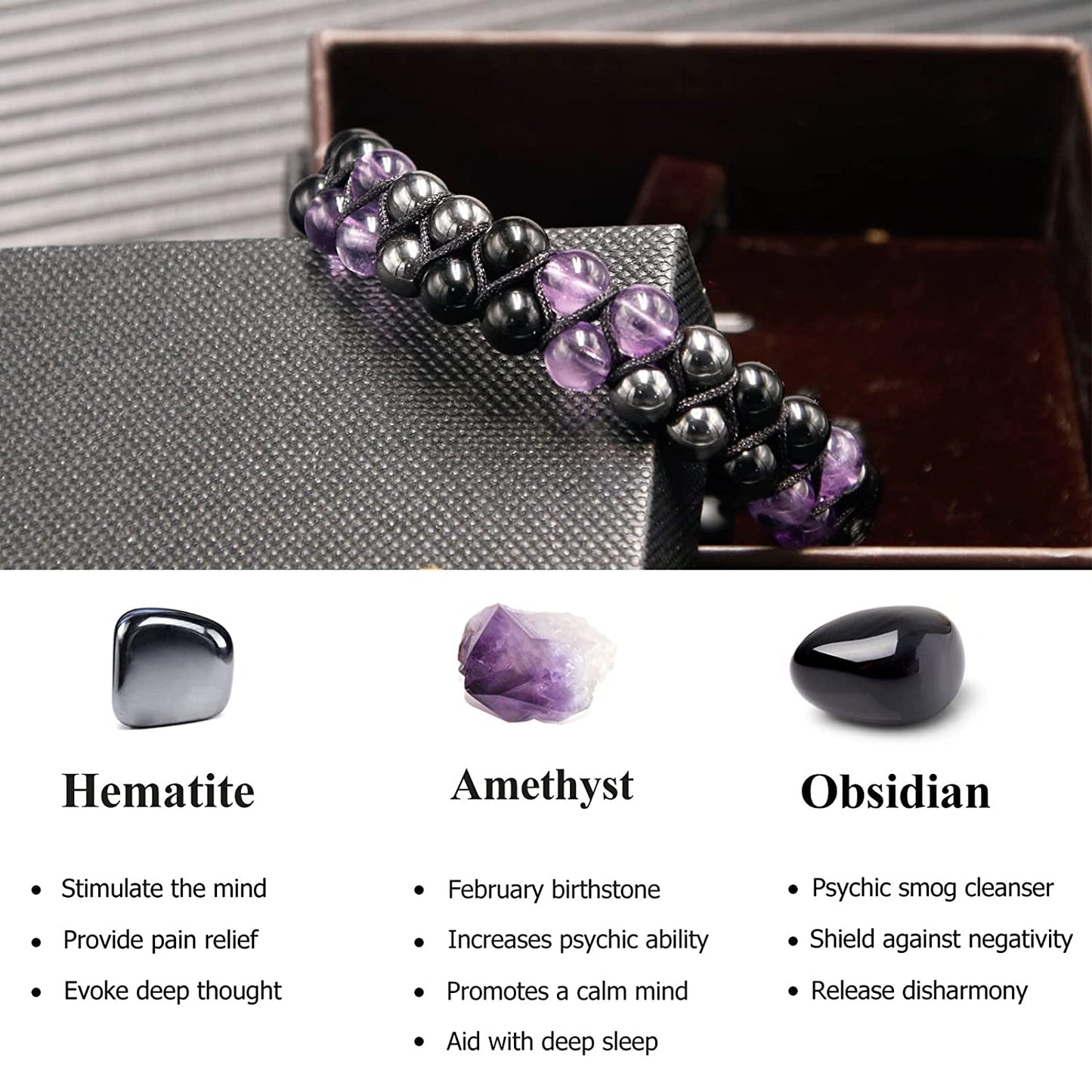 Amethyst Crystal Beads Bracelet