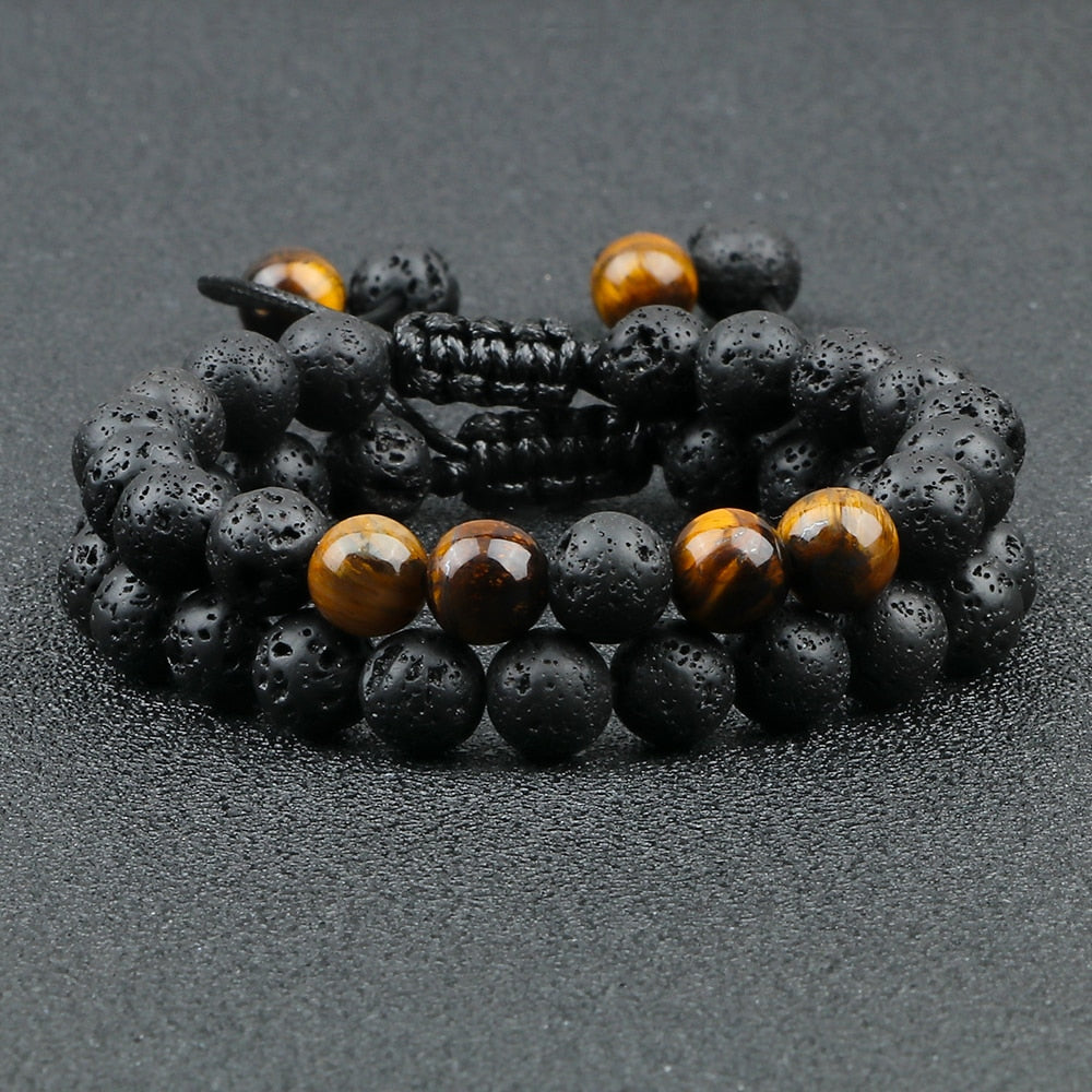 Tiger Eye Lava Bracelet Yoga Jewelry Pulsera