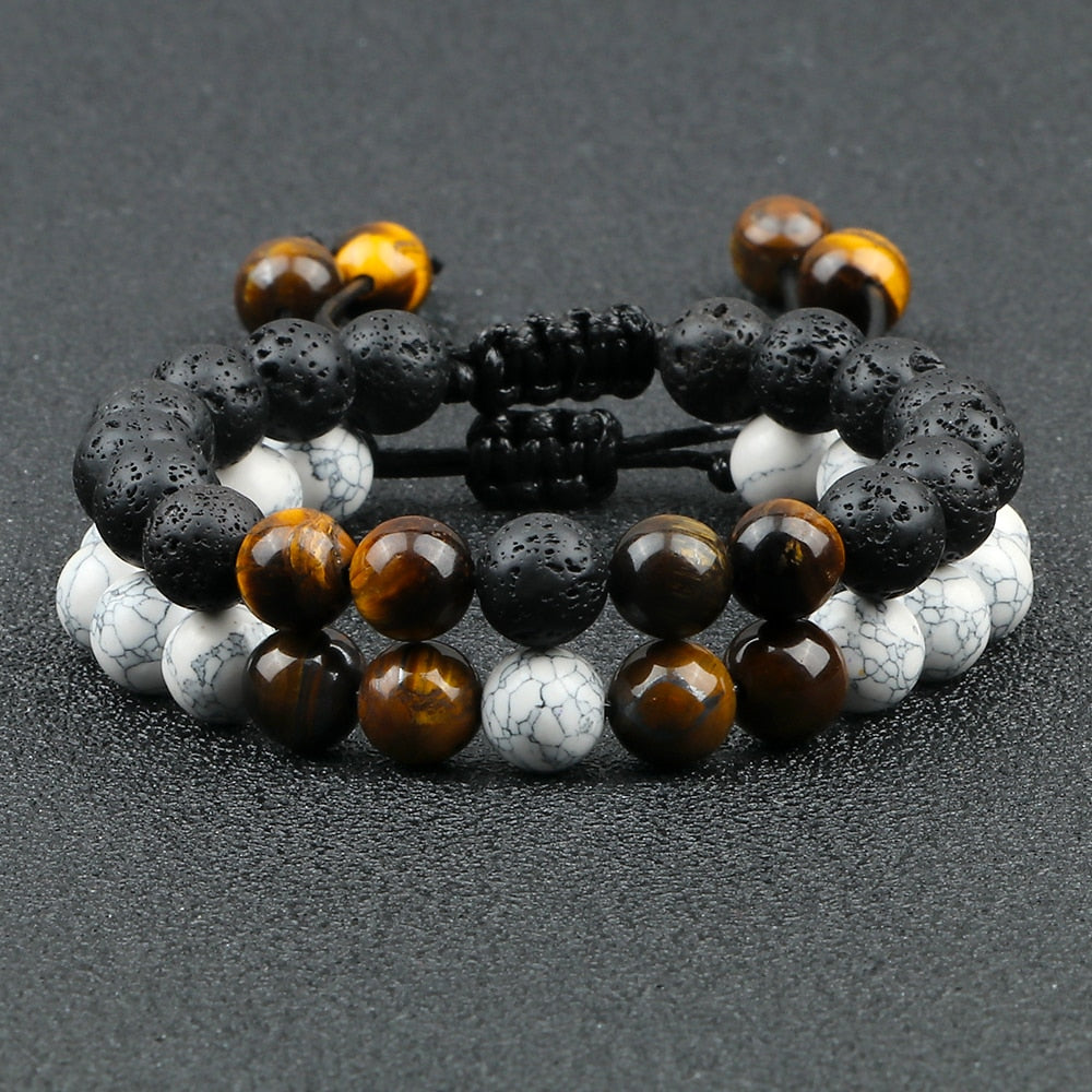 Tiger Eye Lava Bracelet Yoga Jewelry Pulsera