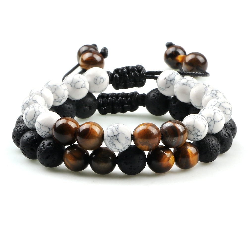 Tiger Eye Lava Bracelet Yoga Jewelry Pulsera