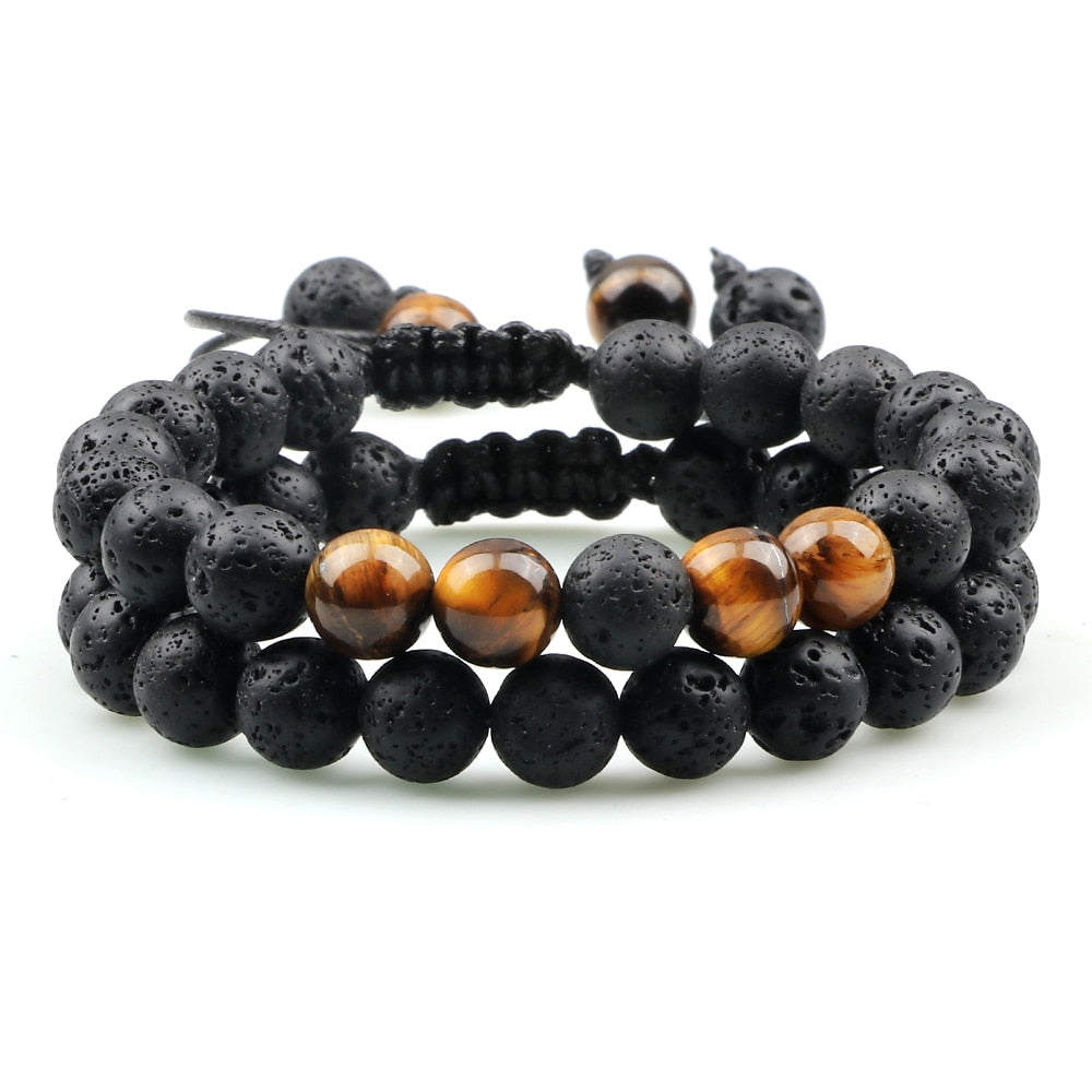 Tiger Eye Lava Bracelet Yoga Jewelry Pulsera