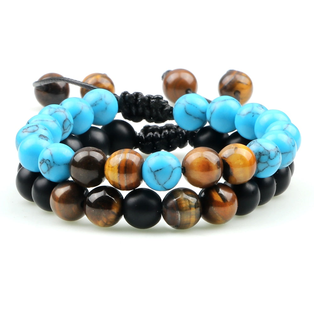 Tiger Eye Lava Bracelet Yoga Jewelry Pulsera