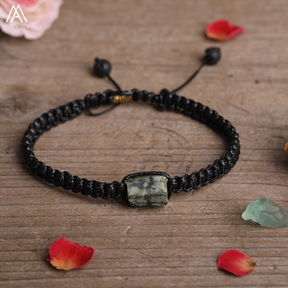 Natural Black Tourmaline Single Beads Woven