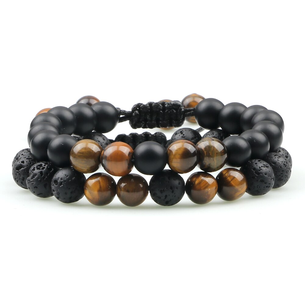 Tiger Eye Lava Bracelet Yoga Jewelry Pulsera