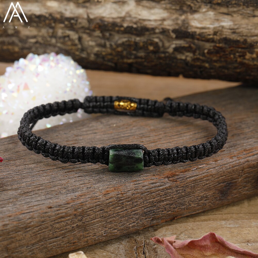 Natural Black Tourmaline Single Beads Woven