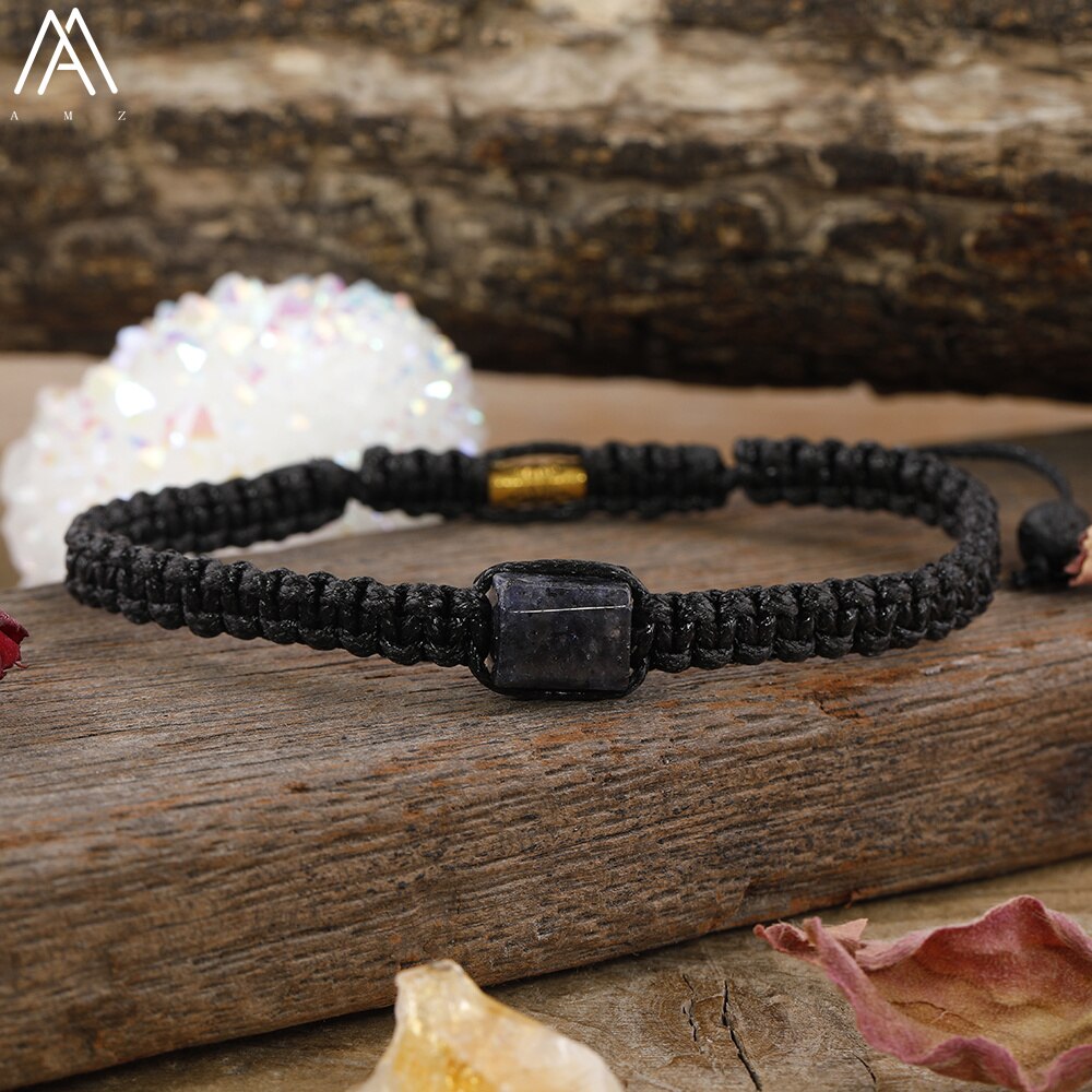 Natural Black Tourmaline Single Beads Woven