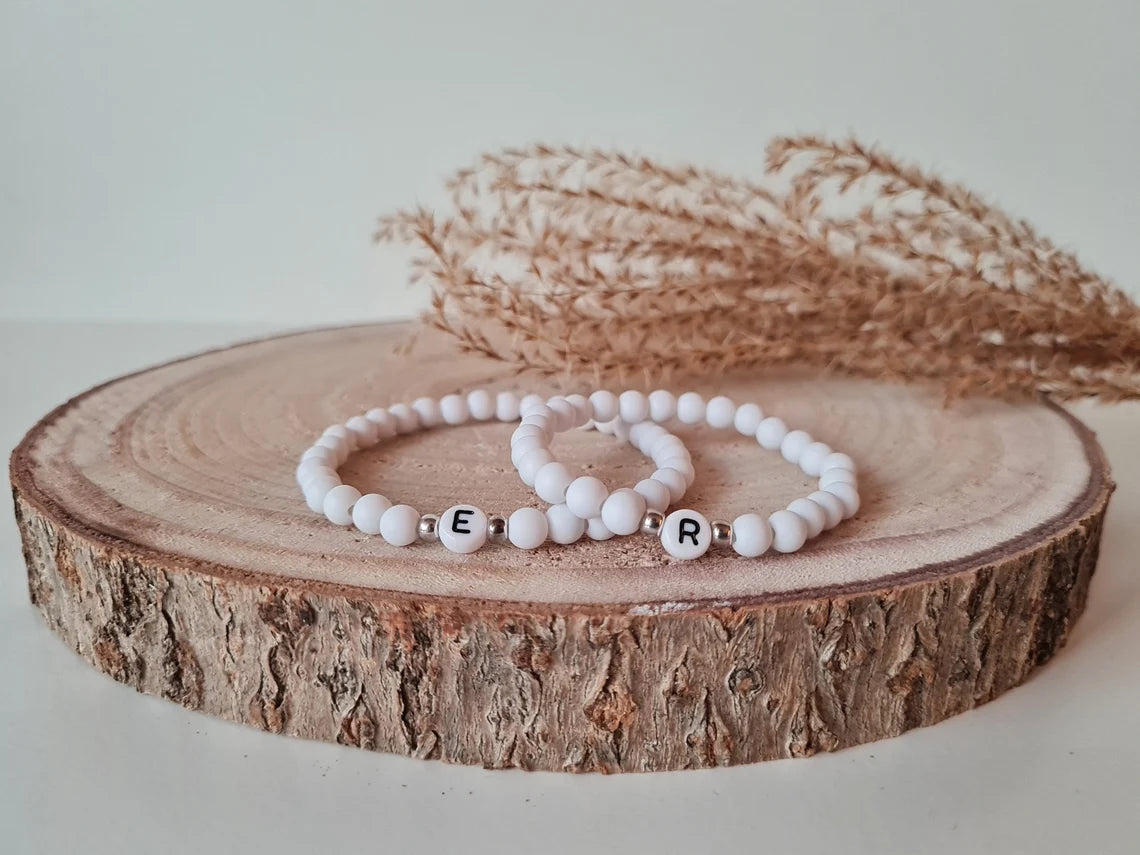 Partner bracelet with initial letter